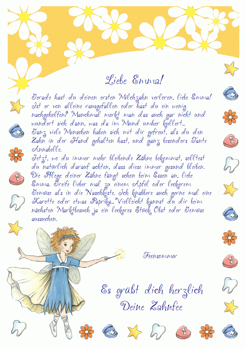 Ein Brief von der Zahnfee Text 4